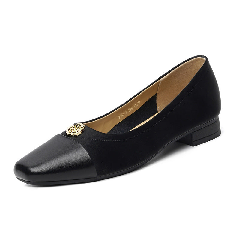 Damen Ballerinas mit elegante Spitze und modischer Verzierungsdetails EB