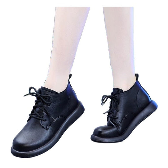 Damen Bequeme Lederboots mit klassischem Design und robuster Sohle EB
