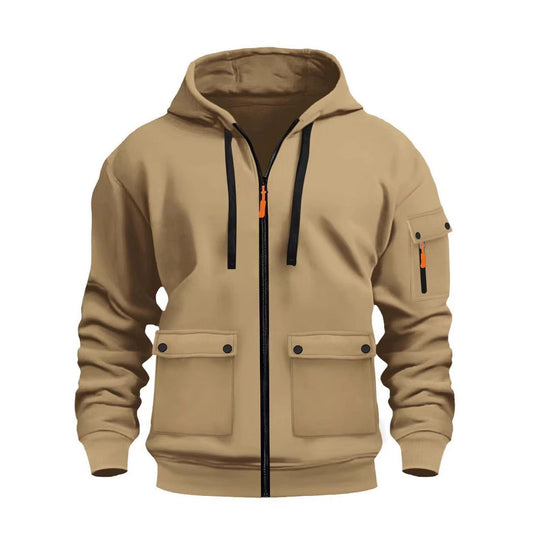 Herren funktionale Kapuzenjacke mit mehreren Taschen EB