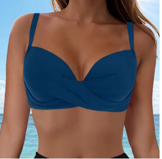 Damen Elegantes Bikinioberteil mit Wickeldesign EB