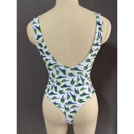 Damen Einteiler Badeanzug mit floralem Design und rutschfestem Schnitt EB