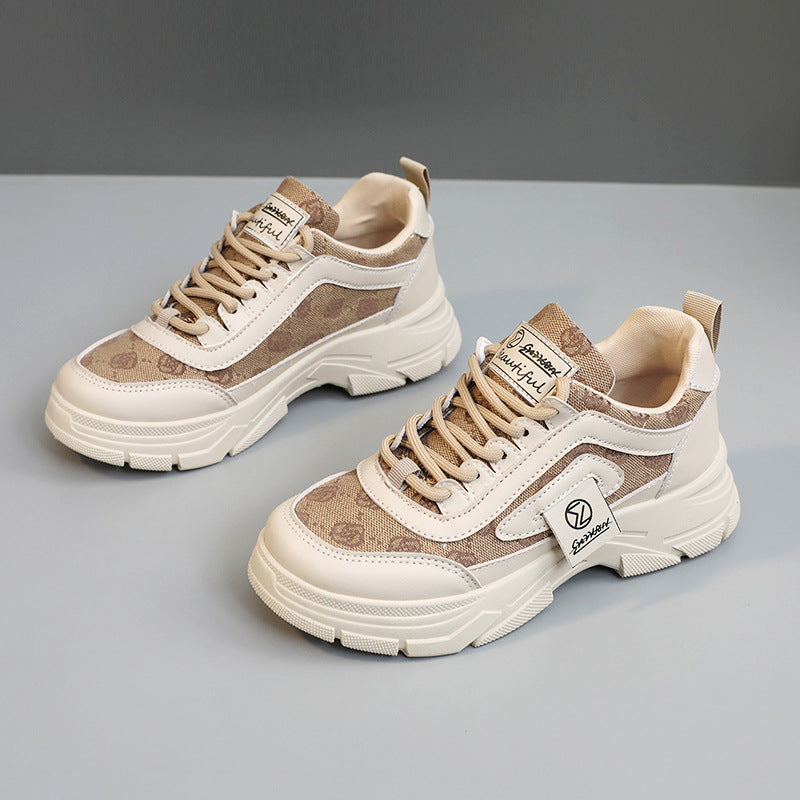 Damen modische Chunky Sneakers mit atmungsaktiver Oberflächenstruktur EB