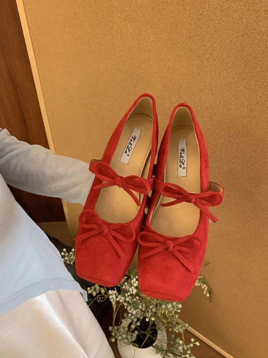 Damen elegante Ballerinas mit modischem Schleifenakzent und bequemer Sohle EB