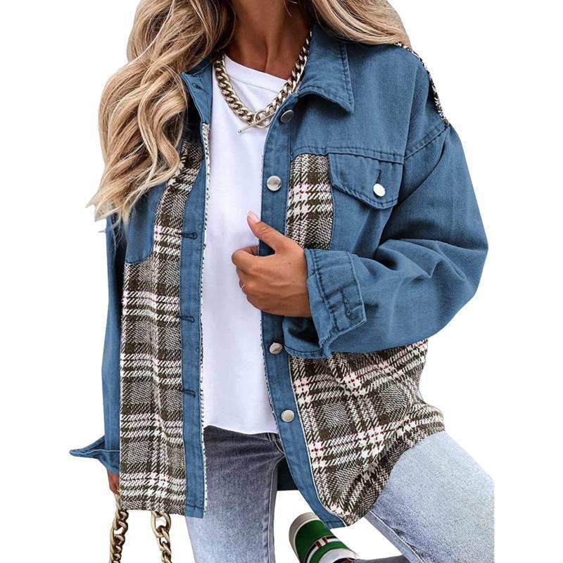 Damen modische Overshirt-Jacke EB