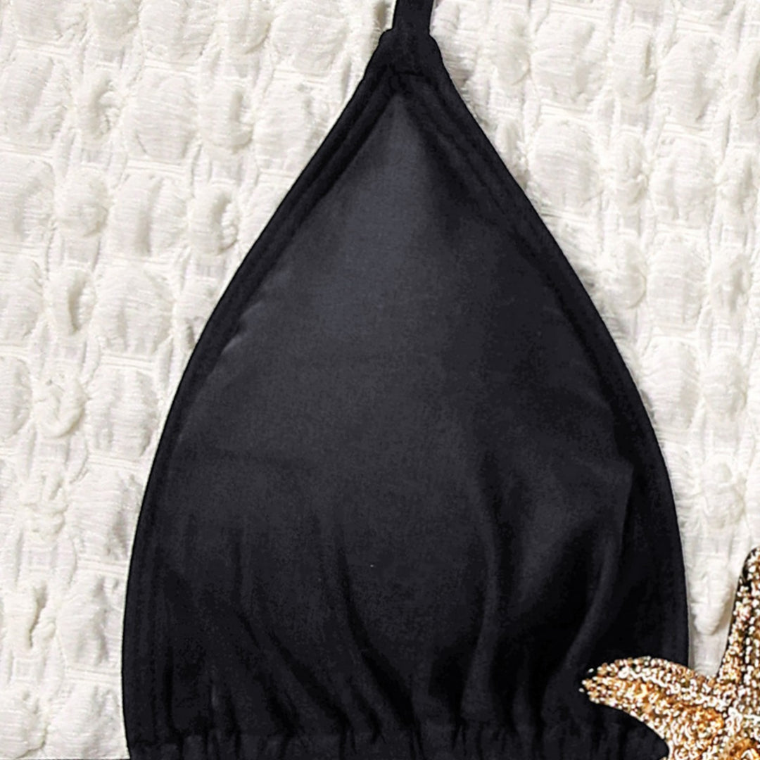 Damen Bikiniset mit transparentem Strandüberwurf EB
