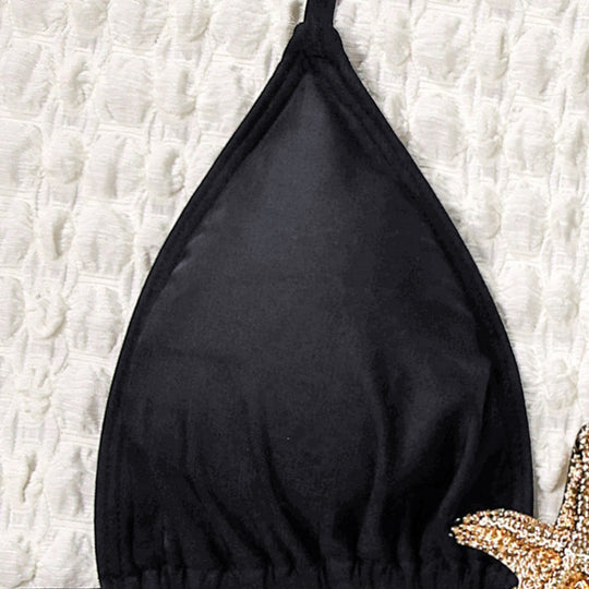 Damen Bikiniset mit transparentem Strandüberwurf EB
