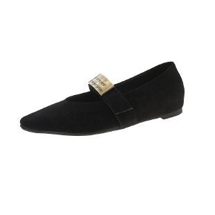Damen elegante Ballerinas mit glitzerdem Riemchen EB