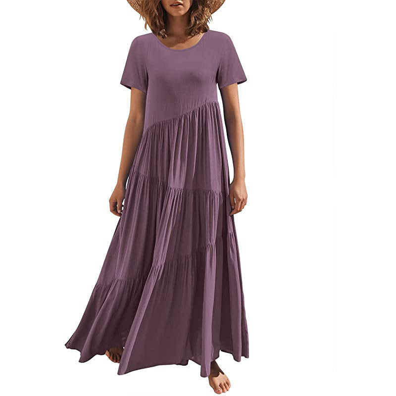 Damen Maxikleid mit lässiger Passform und fließendem Saum EB