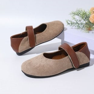 Damen Komfortable Ballerinas mit elastischem Riemen EB