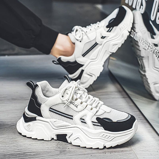Damen Sportliche Chunky Sneakers mit atmungsaktiver Mesh-Oberfläche und stabiler Sohle EB