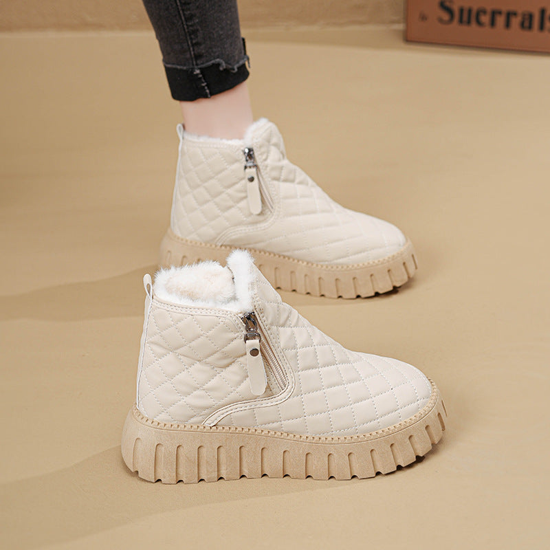 Damen Winterliche Stiefel mit isoliertem Innenfutter und praktischen Reißverschluss EB