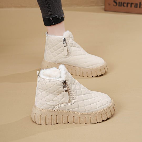 Damen Winterliche Stiefel mit isoliertem Innenfutter und praktischen Reißverschluss EB