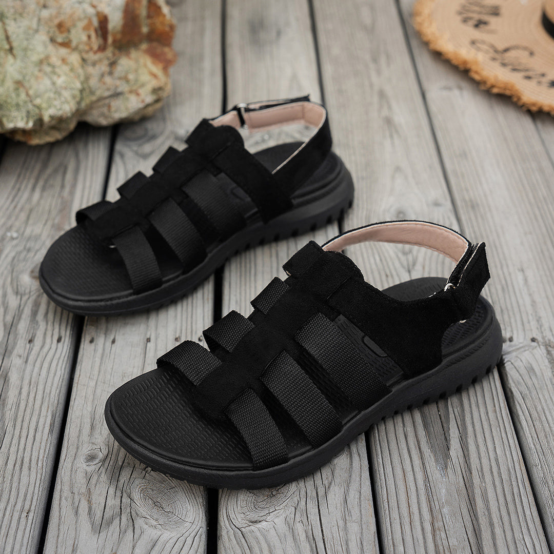 Damen Sportliche Komfort-Sandalen mit verstellbarem Riemen EB
