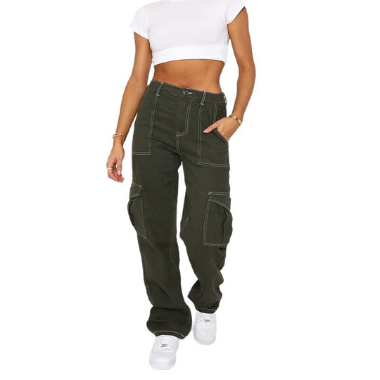 Damen Cargo-Hose mit weitem Bein EB