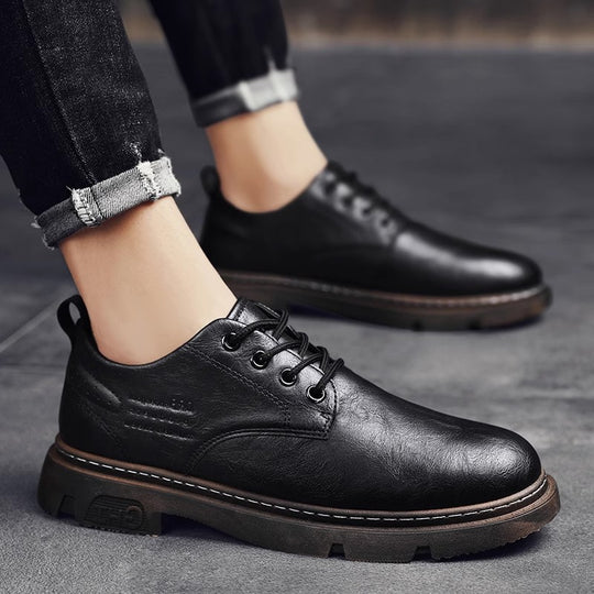 Herren Schnürschuhe aus hochwertigem Leder mit rutschfester Sohle EB