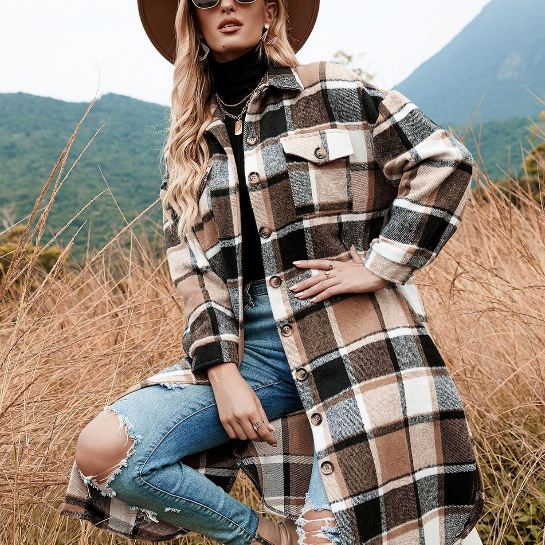 Damen Flanellhemd-Kleid mit Karomuster EB