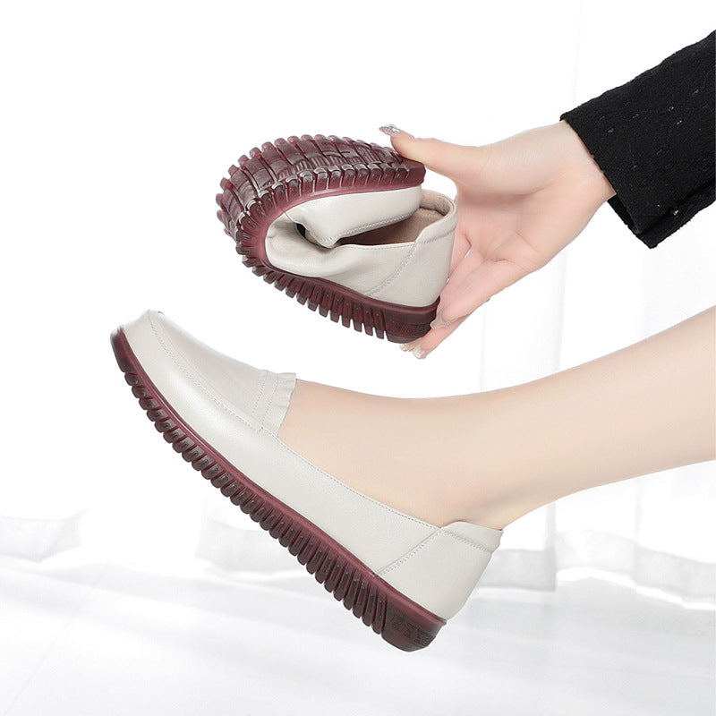 Damen Bequeme Mokassins mit elastischem Fußbett und elegantem Riemendesign EB
