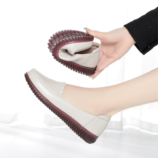 Damen Bequeme Mokassins mit elastischem Fußbett und elegantem Riemendesign EB