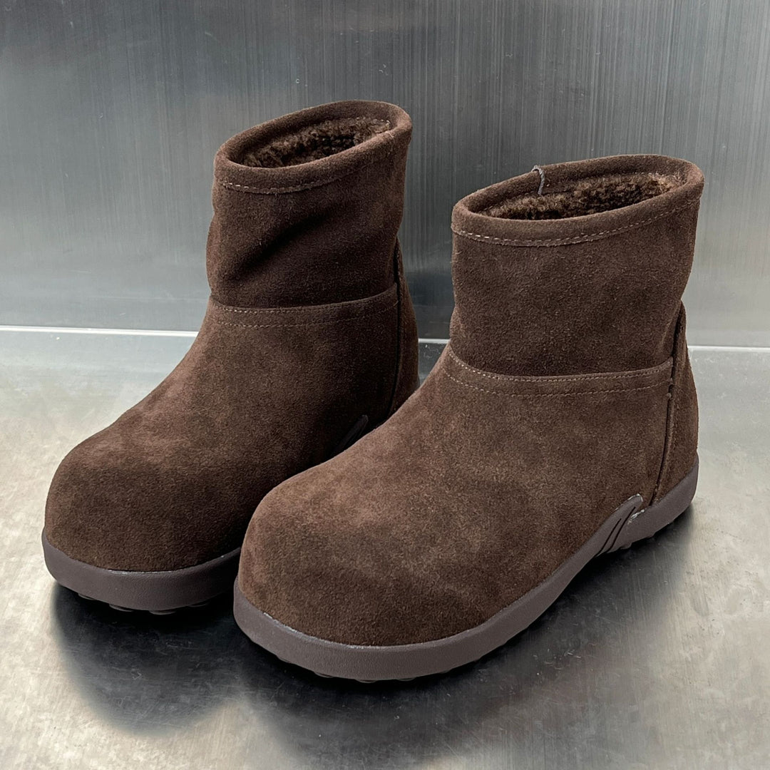 Damen Bequeme Winterstiefel aus hochwertigem Wildleder mit kuscheligem Innenfutter EB