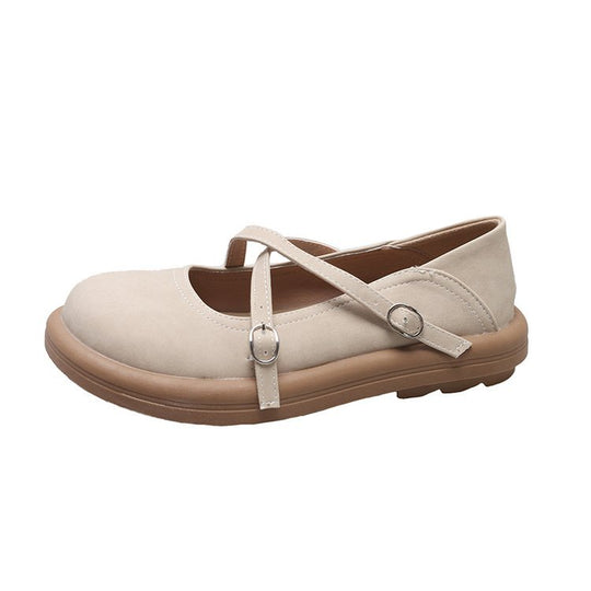 Damen Komfortable Mary Jane Ballerinas mit verstellbaren Riemen EB