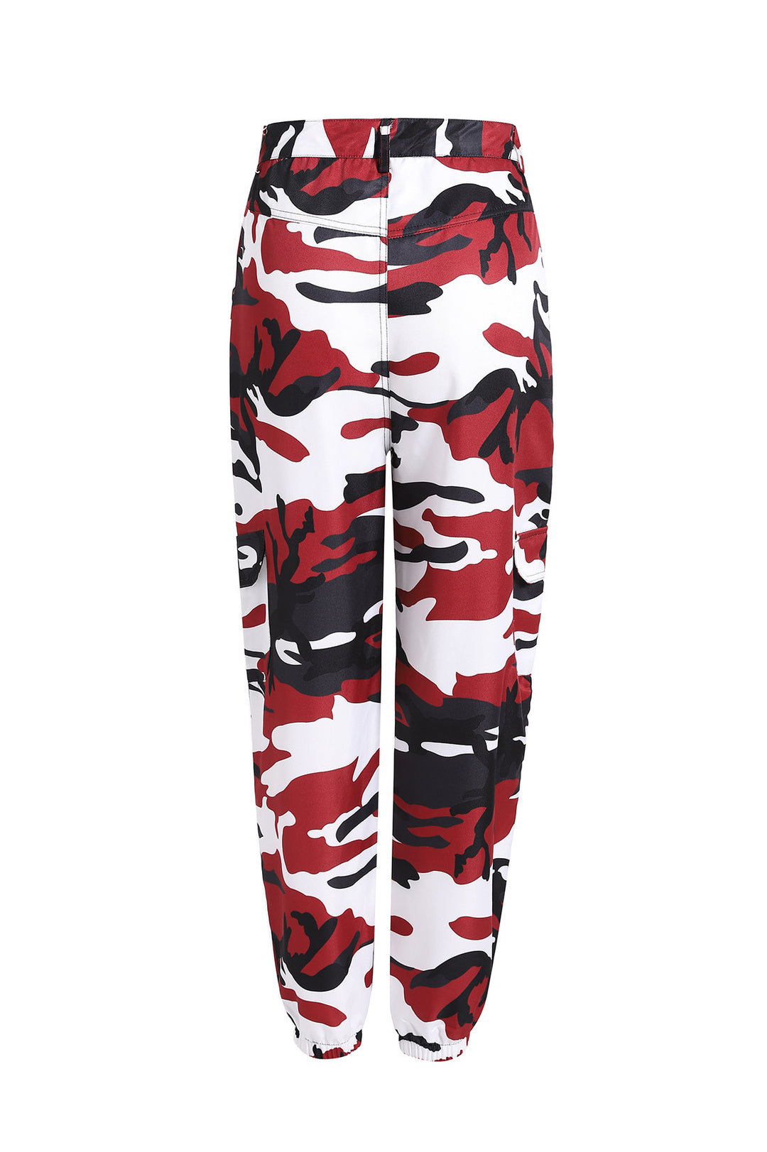 Damen Cargohose im modernen Camouflage-Design mit praktischen Taschen und elastischem Bund EB