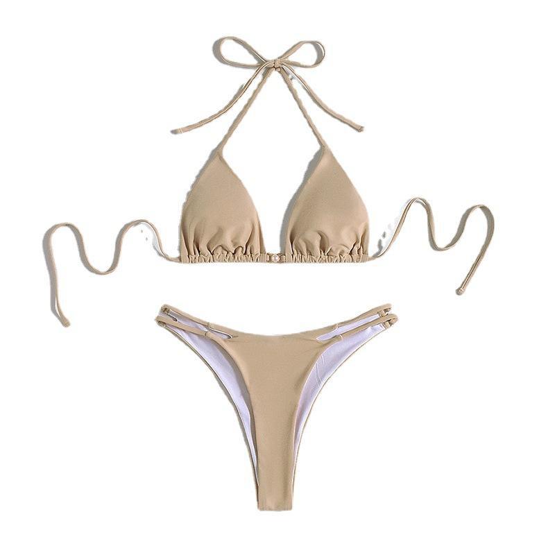 Damen Triangel-Bikini mit verstellbaren Trägern und elegantem Schnitt EB