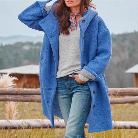 Damen Oversized Wollmantel EB