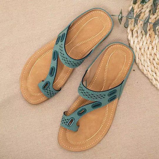Damen komfortable Zehensandalen mit anatomischer Fußbettgestaltung EB