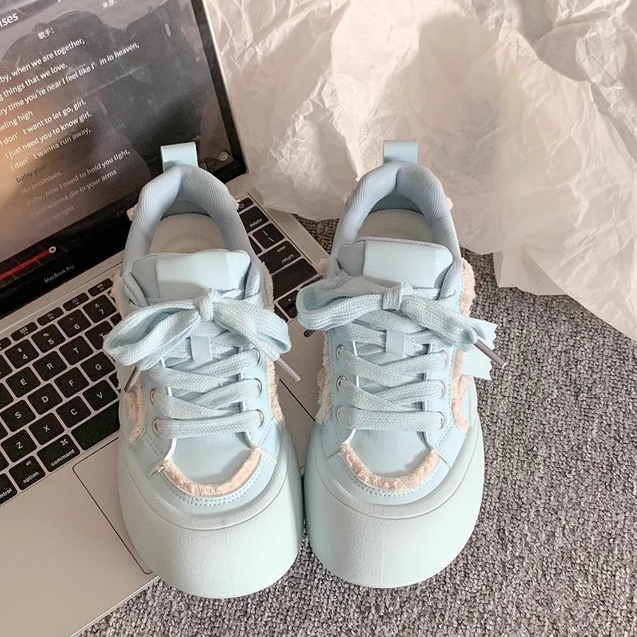 Damen Modische Plateausneaker mit lässigem Design und komfortabler Dämpfung EB