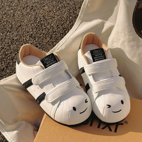 Damen Bequeme Sneaker mit Klettverschluss und sportlichem Design EB