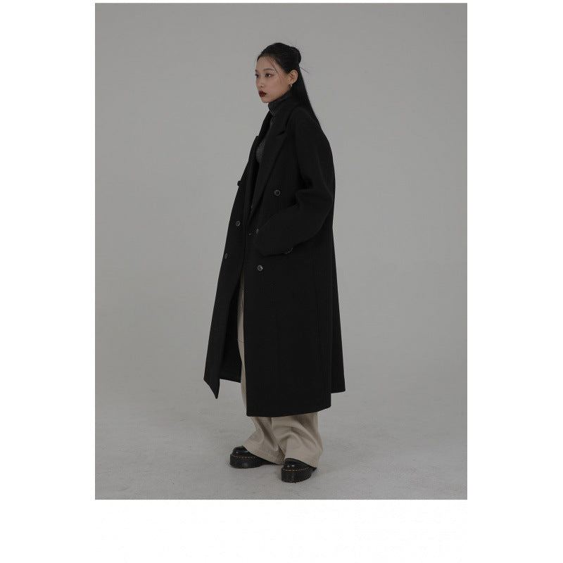 EB | eine makellose essentielle schwarze Trenchcoat - klassische gerade Trenchcoat für Damen