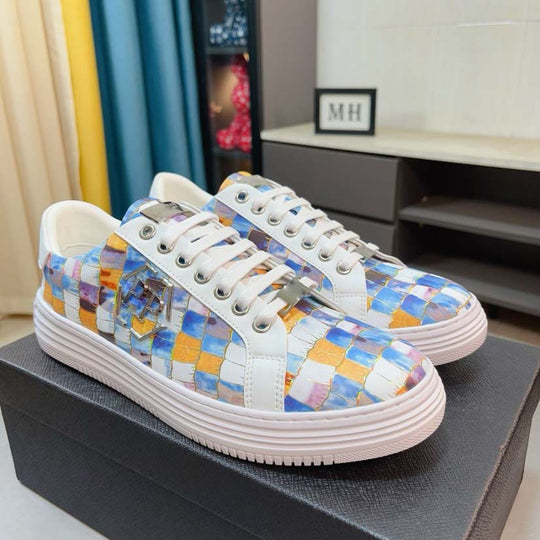 Damen Sneakers mit trendigem Krokodil-Leder-Design und modischem Akzent EB