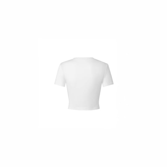 Damen Crop-Top mit kreativem Tomatenmotiv und witzigem Schriftzug EB