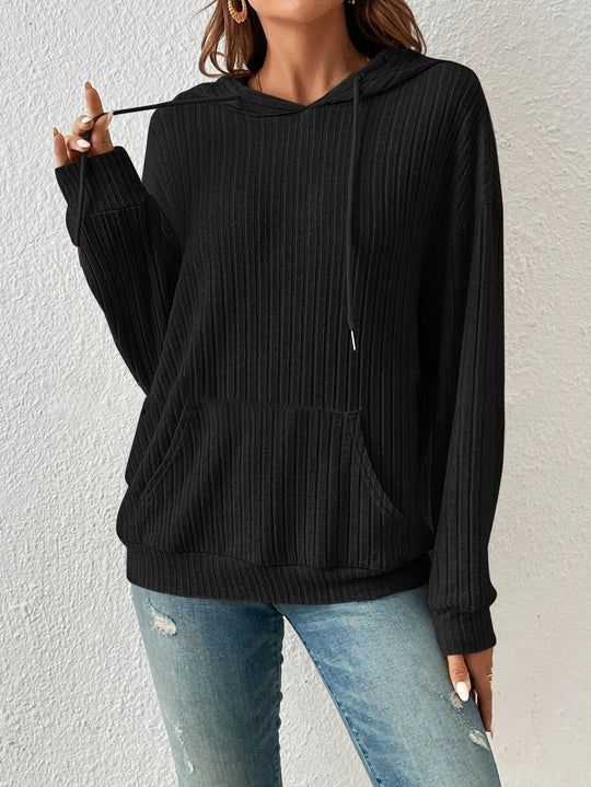 Damen Kapuzenpullover mit strukturiertem Design und praktischen Eingrifftaschen EB