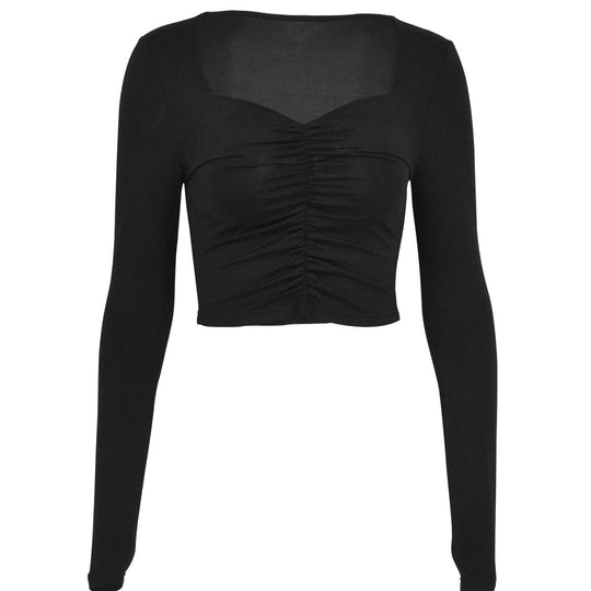 Damen Crop-Top mit raffinierten Raffungseffekten EB