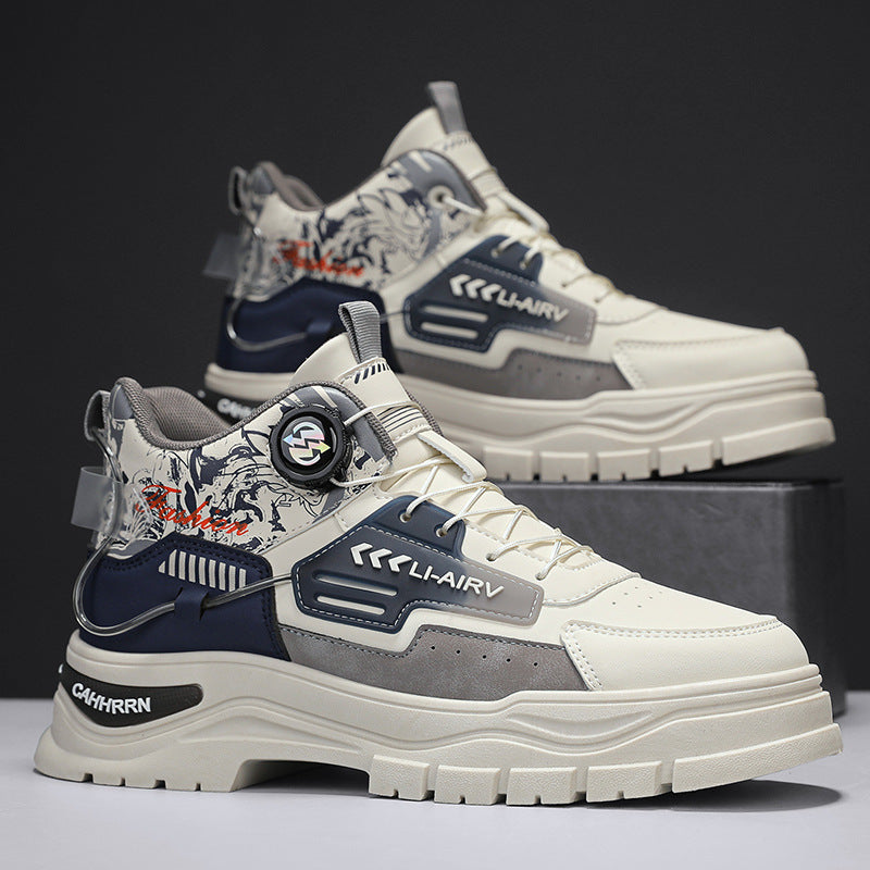 Herren Modische High-Top Sneakers mit innovativem Schnürsystem und robustem Obermaterial EB