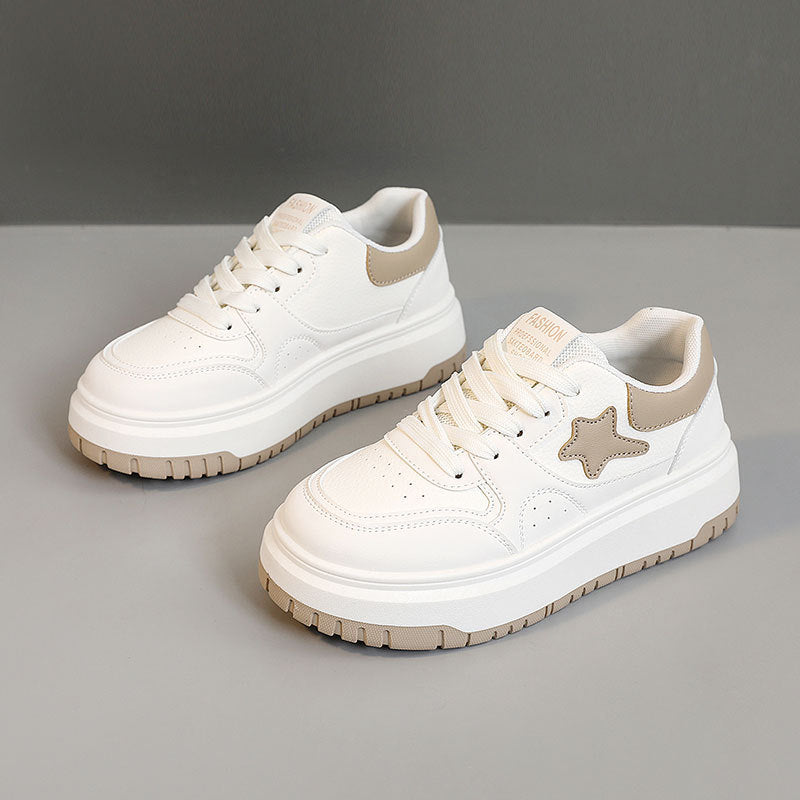 Damen Sportliche Sneakers mit hohem Plateau und atmungsaktivem Obermaterial EB