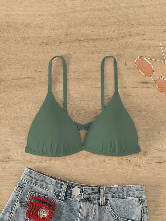 Damen Triangel-Bikinioberteil mit verstellbaren Riemen EB