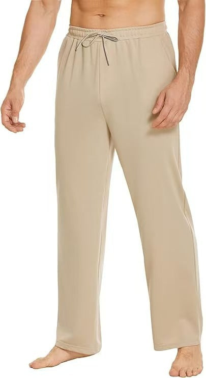 Herren nan locker fallende Loungehose aus softem Jersey mit Kordelzug, elastischem Bund und geradem Bein EB