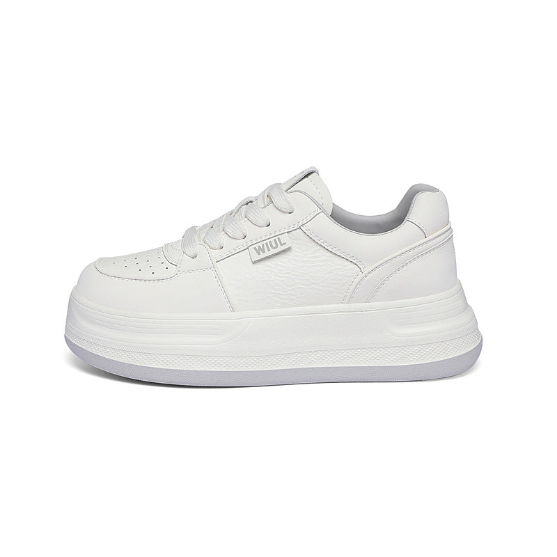 Damen Modische und komfortable Sneakers mit weicher Lederoberfläche EB