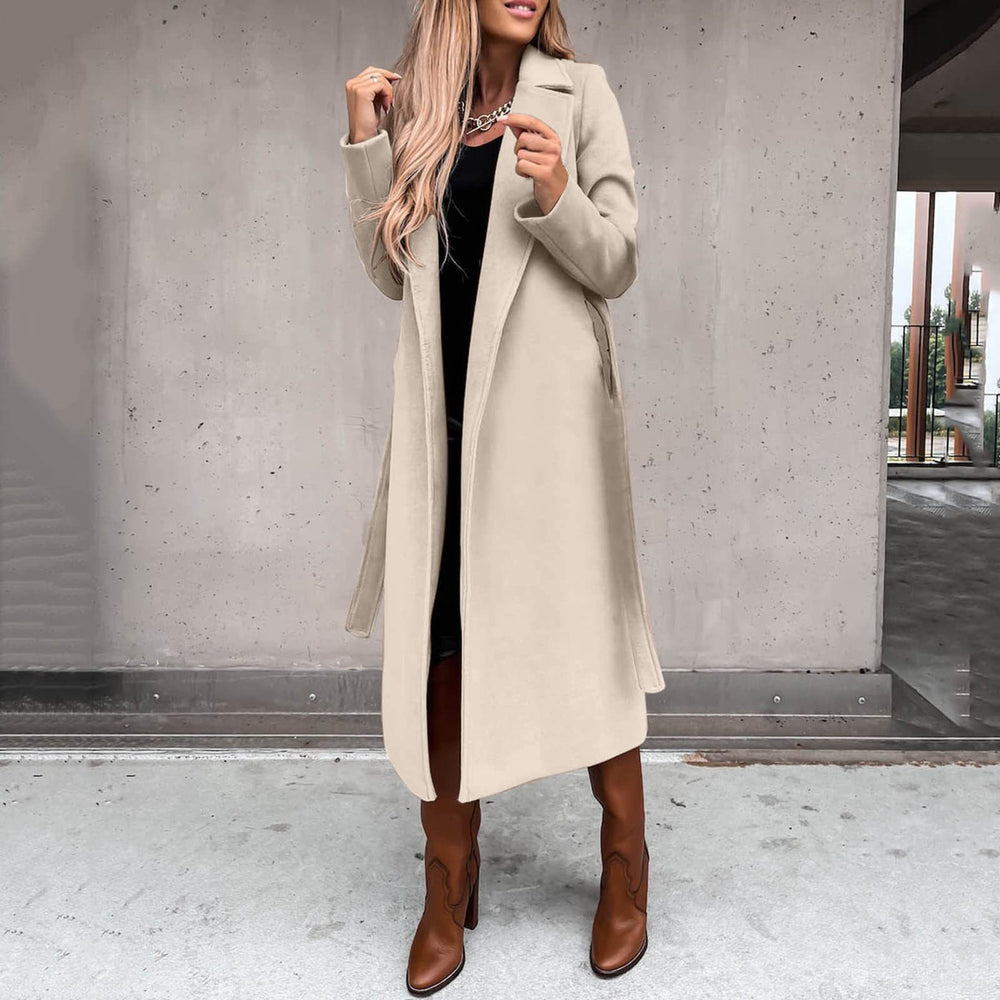Damen eleganter und warmer Wollmantel EB