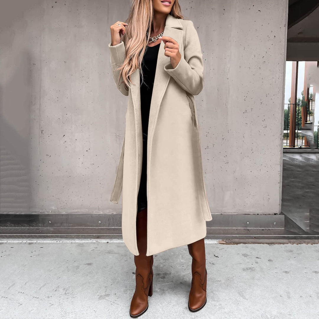 Damen eleganter und warmer Wollmantel EB