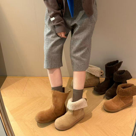 Damen Komfortable Winterboots mit kuscheligem Futter und rutschfester Sohle EB