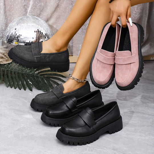 Damen modische Mokassins mit robuster Sohle EB