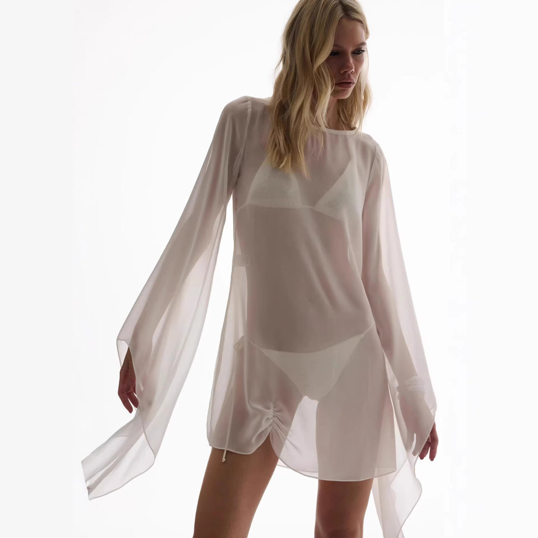 Damen transparenter Kaftan mit weitem Schnitt EB