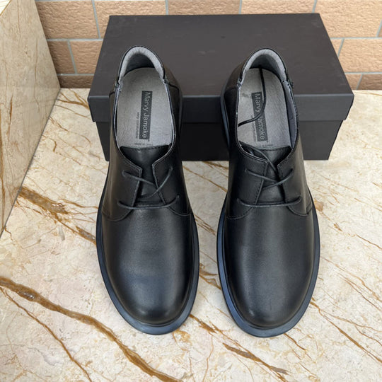 Damen Komfortable Schnürschuhe aus hochwertigem Leder EB