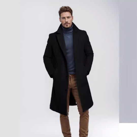 Herren eleganter Wollmantel EB