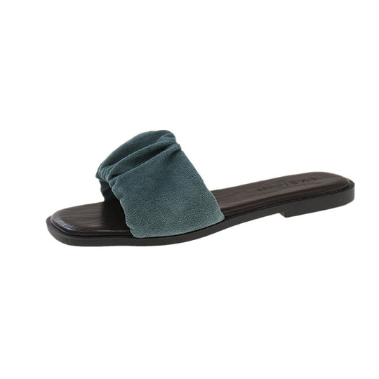 Damen Bequeme Mules mit dekorativem Riemendesign EB