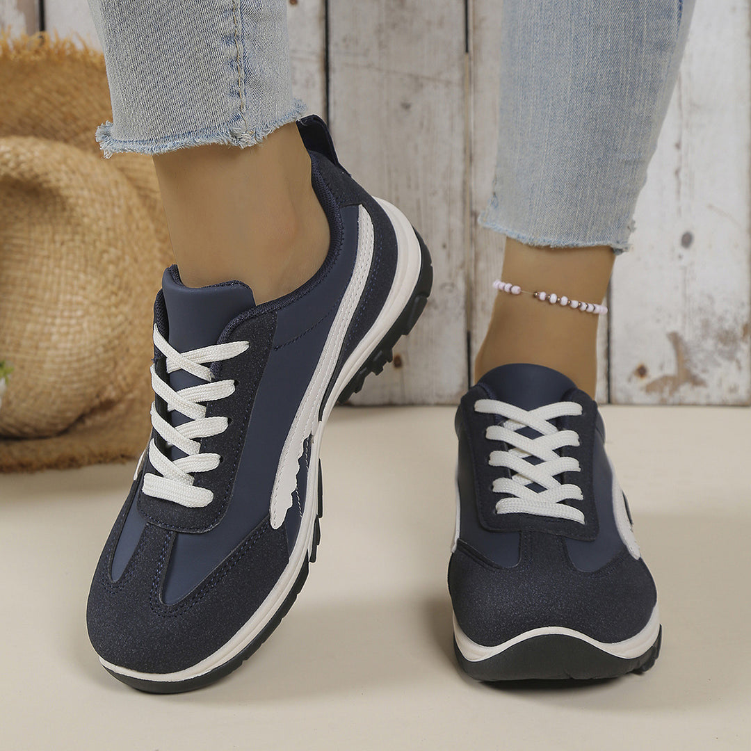 Damen sportliche Sneaker mit rutschfester Sohle und atmungsaktivem Obermaterial EB