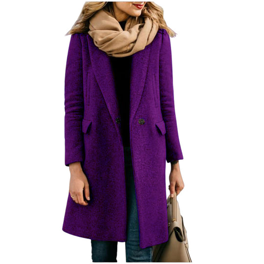 Damen eleganter Mantel mit körperbetontem Schnitt EB